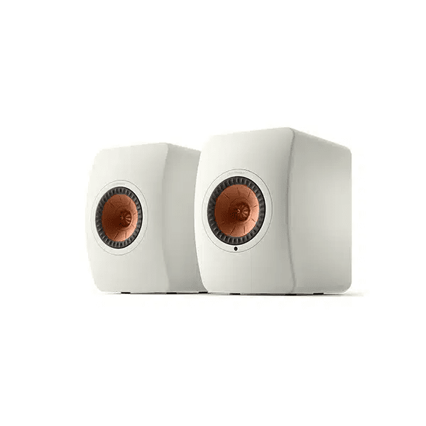 KEF LS50 MK2 Active Wireless Bookshelf Speakers (Mineral White) HI-FI Speakers Premier Hifi KEF speakers - White