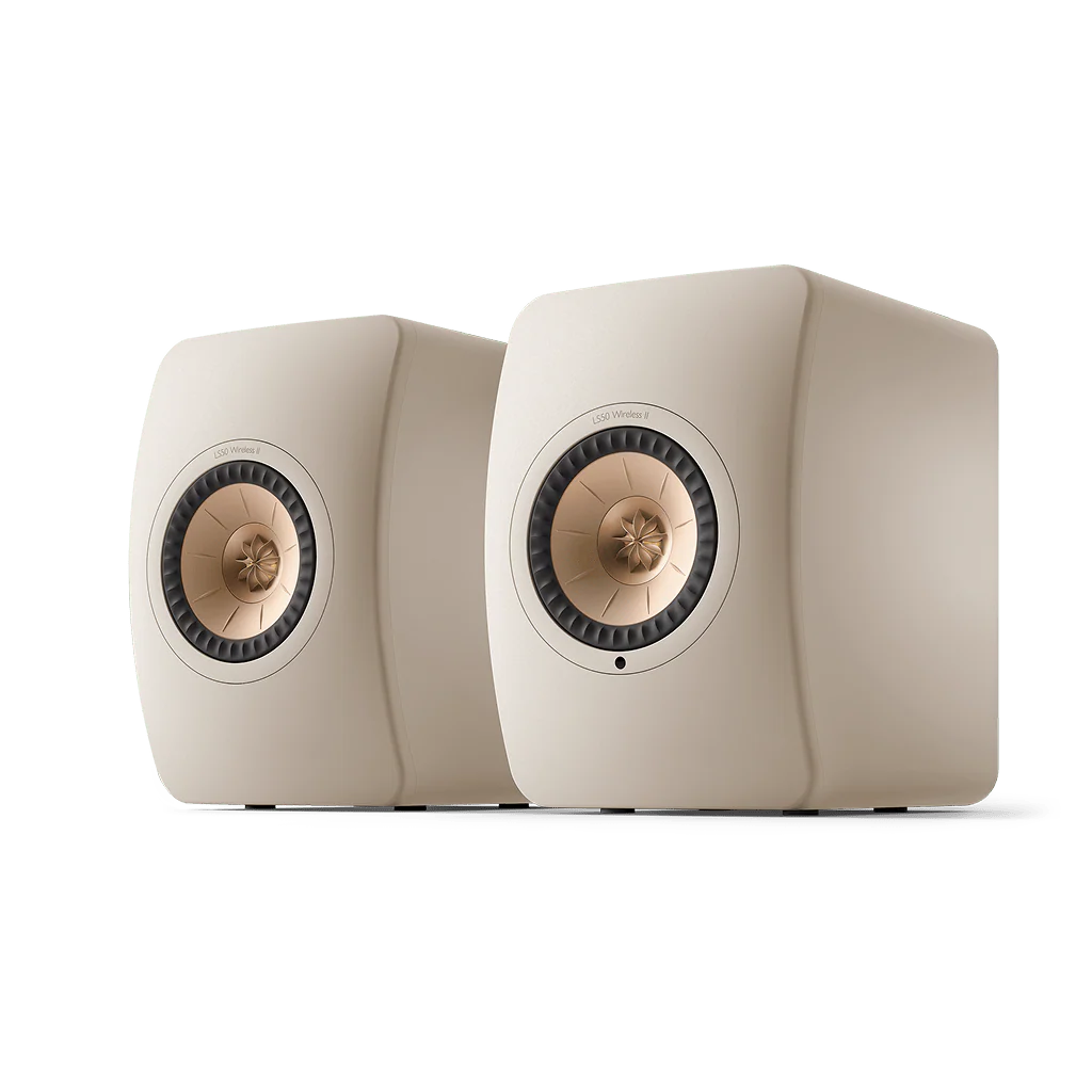 KEF LS50 MK2 Active Wireless Bookshelf Speakers (Sand Shell) HI-FI Speakers Premier Hifi KEF LS50 MK2 Active Wireless Bookshelf Speakers (Sand Shell) - HI-FI Speakers