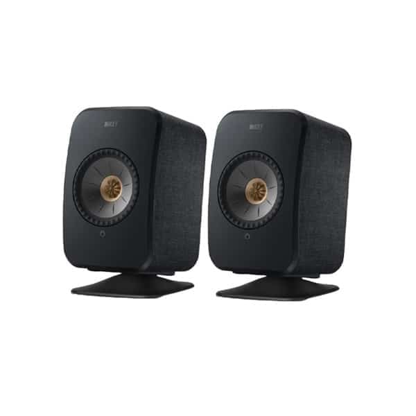 KEF LSX II Bookshelf Speakers and P1 Desk Pad Bundle (Black) KEF Premier Hifi KEF LSX II Bookshelf Speakers and P1 Desk Pad Bundle (Black)
