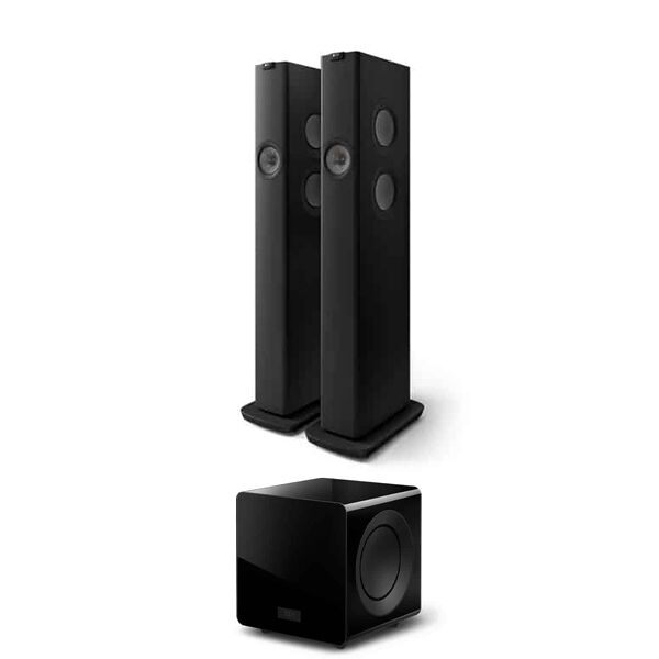 KEF LS60 Wireless Speakers + KC92 Wireless Subwoofer (Carbon Black) HI-FI Speakers Premier Hifi KEF LS60 Wireless Speakers + KC92 Wireless Subwoofer (Carbon Black) - HI-FI Speakers