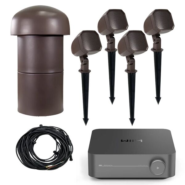 Outdoor Garden 4.1 Volt Ohm Speaker System Powered by the WiiM Amplifier WiiM Premier Hifi Outdoor Garden 4.1 Volt
