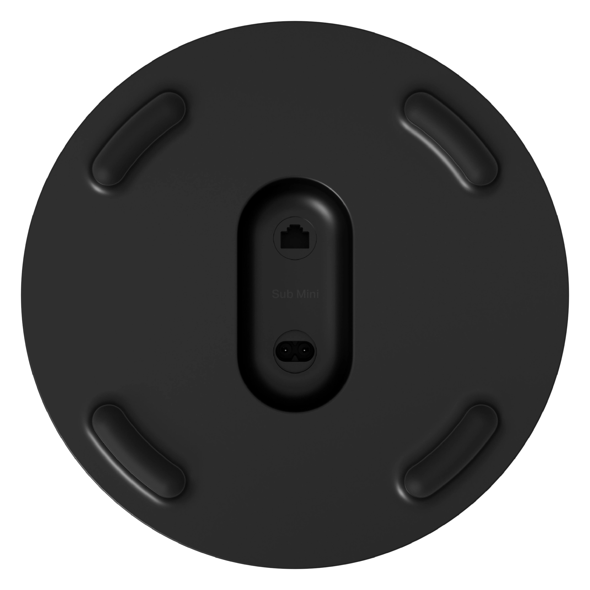 Sonos Sub Mini – Black Sonos Premier Hifi 4 The bottom of the Sonos Sub Mini in black showing the power connections