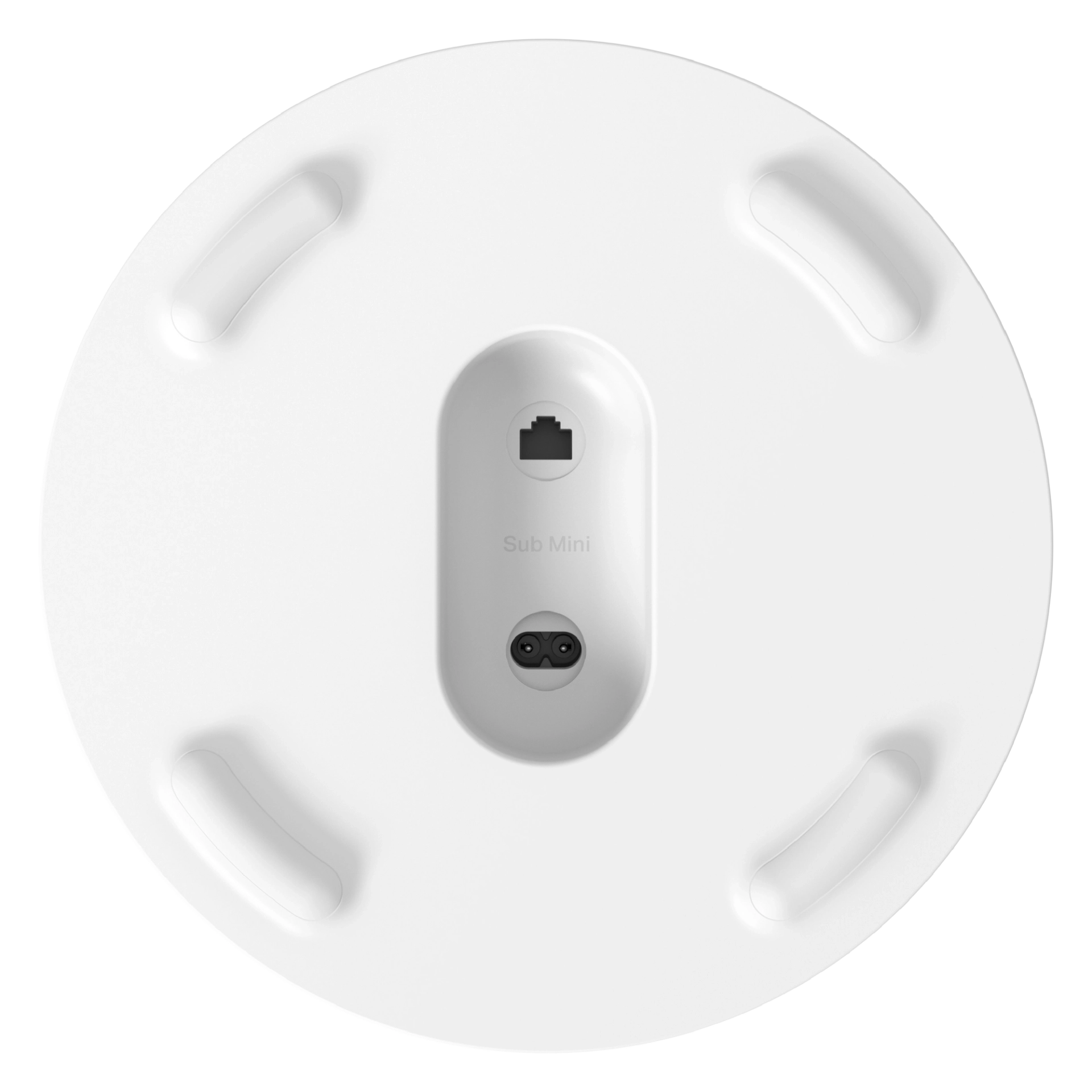 Sonos Sub Mini – White Sales & Clearance Premier Hifi 5 The bottom of the Sonos Sub Mini in white showing the power connections